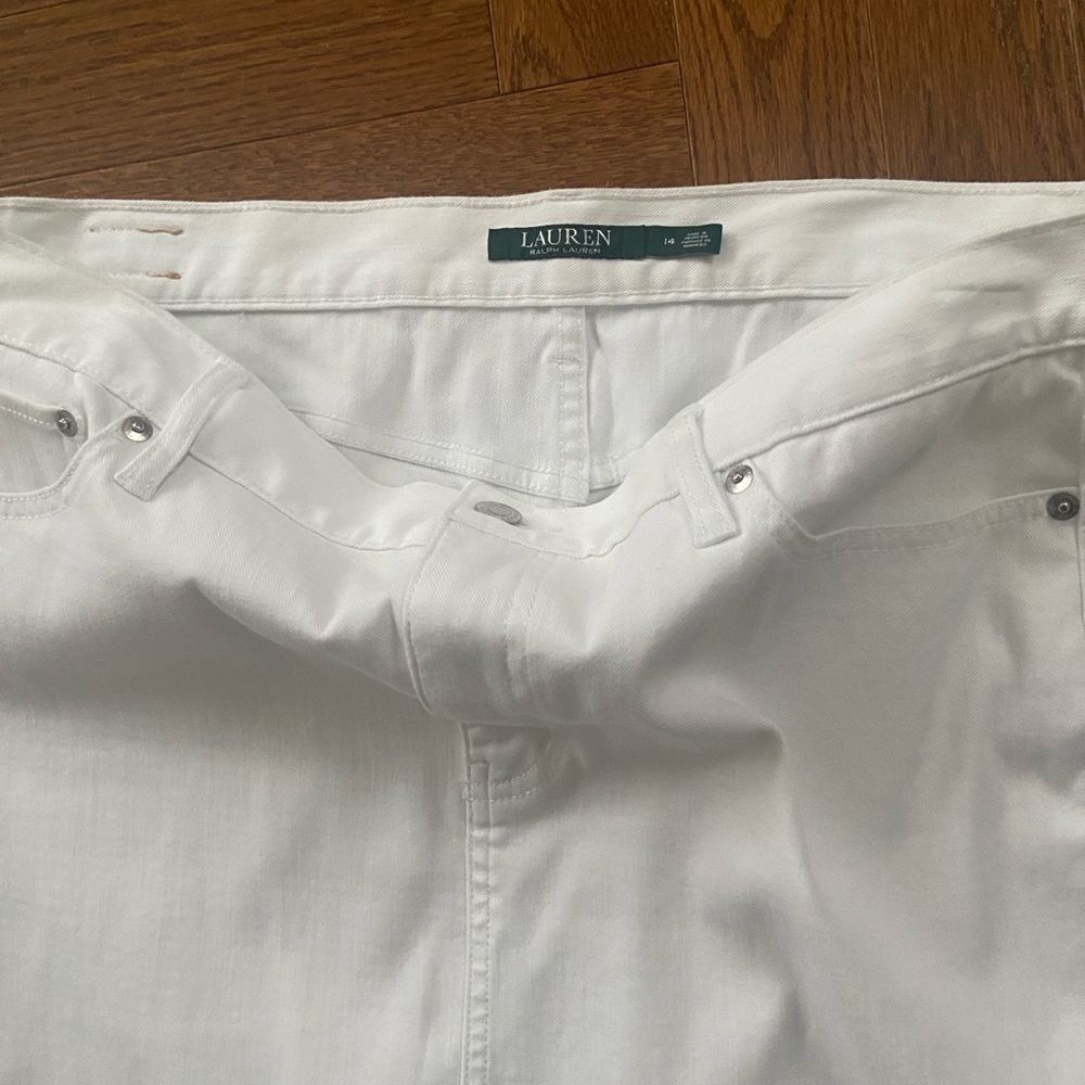 Lauren Ralph Lauren White Denim Pencil Skirt size 14 - Picture 3 of 4